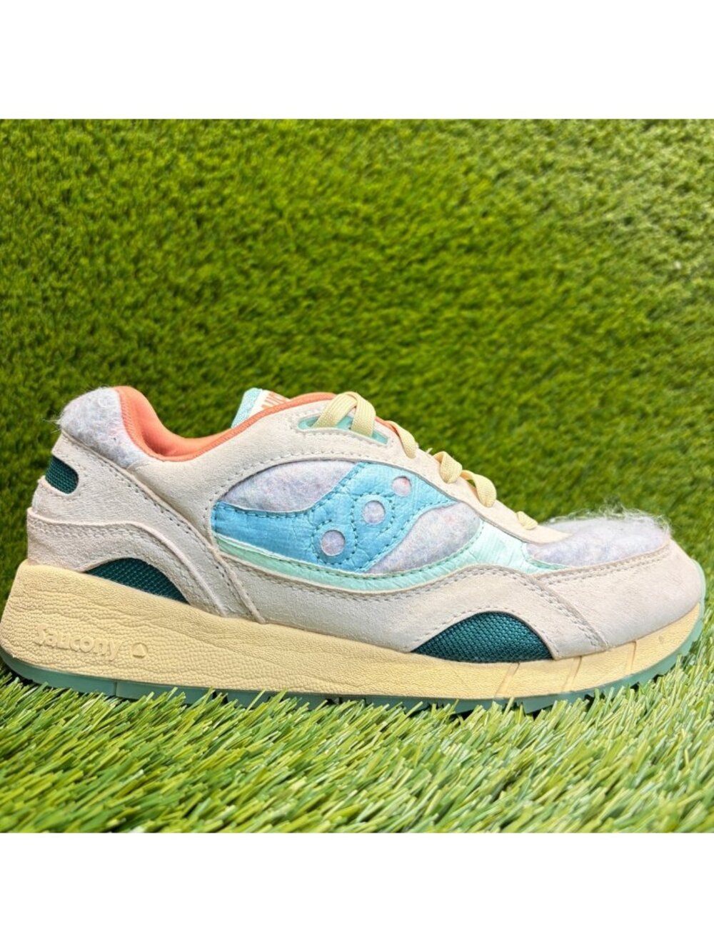 Saucony Shadow 6000 Felt Gray Blue Mens Size 7.5 Athletic Running Shoes Sneakers